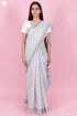 Chanderi Silk Saree In Floral Block Print